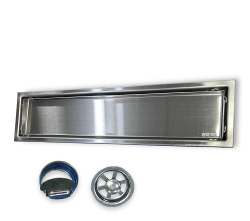 صفاية بلاط استيل كروم 10x40 مع رداد