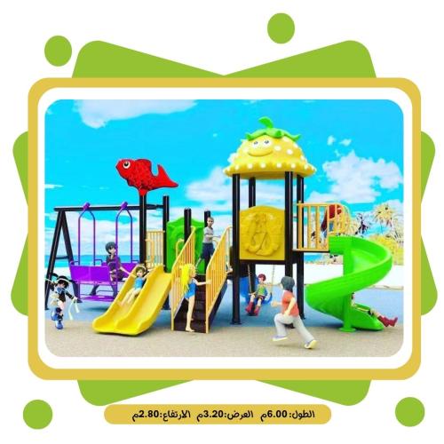 لعبة جماعية برج مع 2 زحليقة مع مرجيحة كرسي للعائله