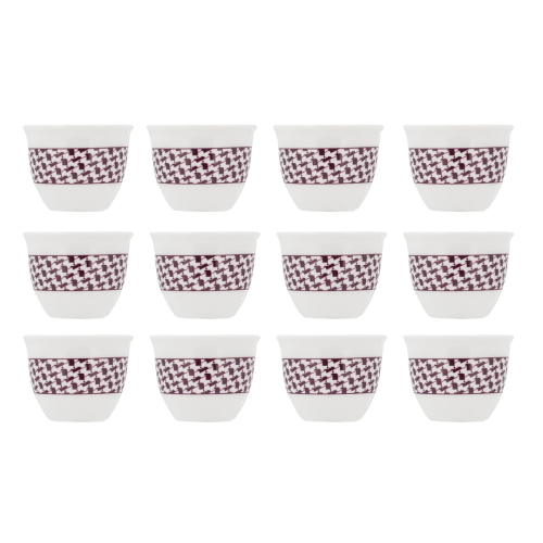 طقم فناجين قهوة عربية بنقشة ملونة انيقة من السيف