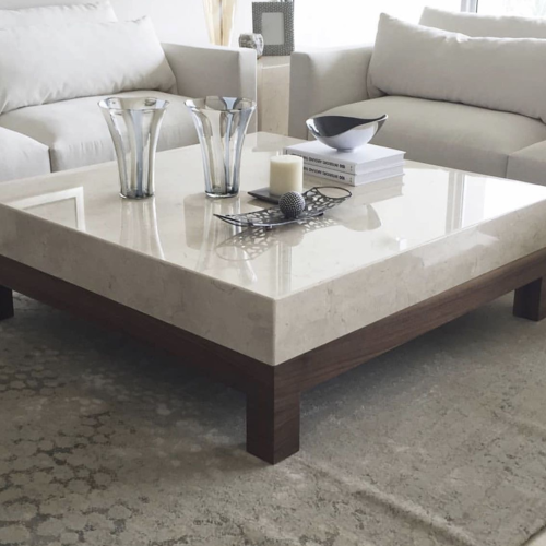 طاولة وسط رخامية لون ابيض