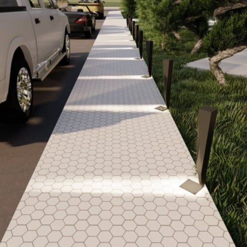 انارة خارجية -عامود انارة حدائق مربع بزاوية مفتوحة...