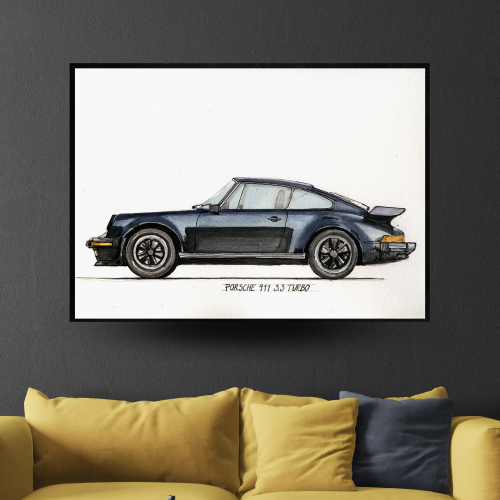لوحة جدارية فنية مطبوعة - سيارة بورشا PORSCHE 911...