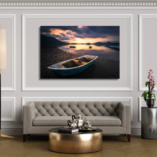 لوحة جدارية كنفاس مطبوعة وديكور البحر