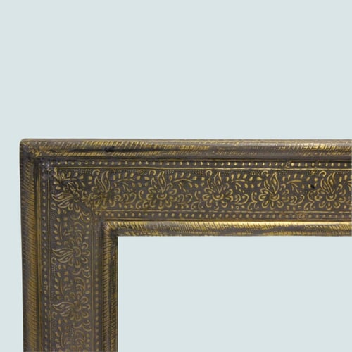 مرايا نحاس مزخرف معتق لون نحاسي