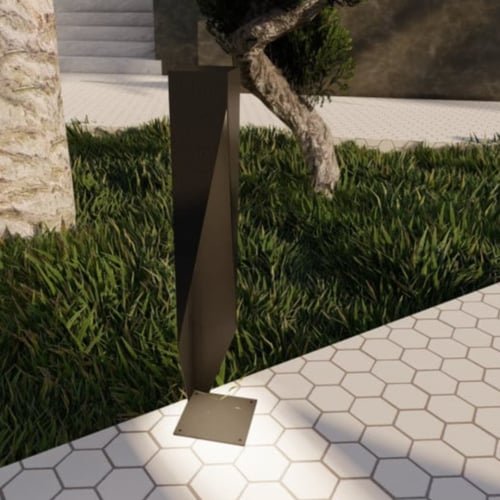 انارة خارجية -عامود انارة حدائق مربع بزاوية مفتوحة...