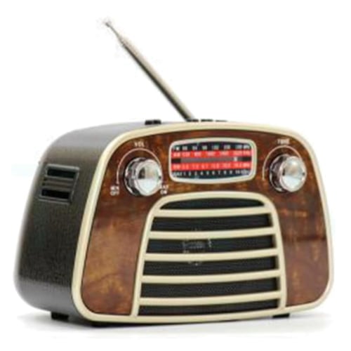 راديو بتصميم كلاسيكي يعمل بتقنية البلوتوث من دي ال...