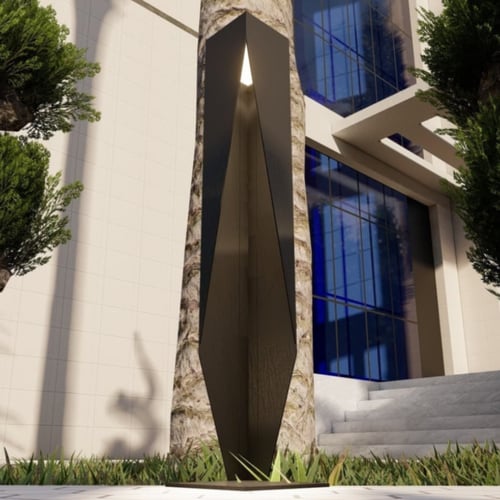 انارة خارجية -عامود انارة حدائق مربع بزاوية مفتوحة...