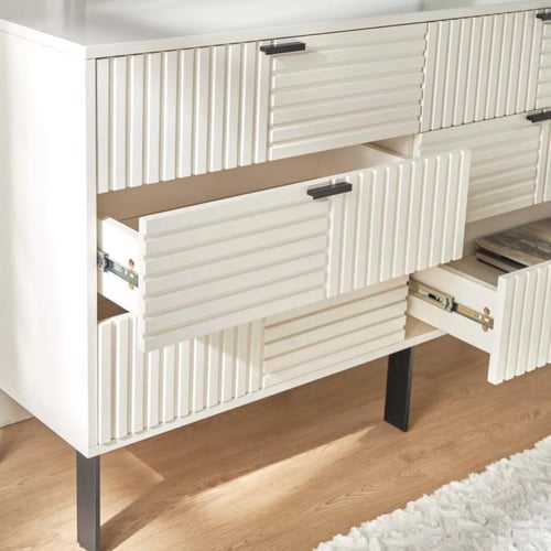 تسريحة مع وحدات تخزين مع مرآه