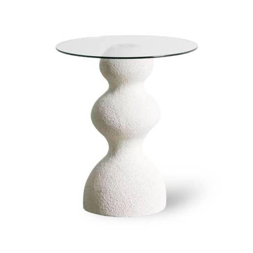 طاولة خدمة بسطح زجاج شفاف- مقاس 35*55