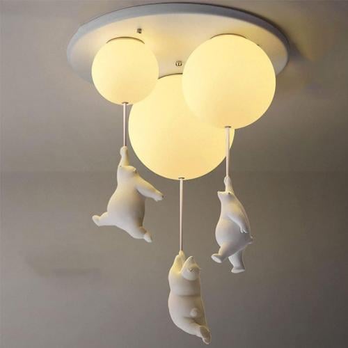 انارة سقف معلقة دب مع كرة مضيئة مناسبة لغرف الاطفا...