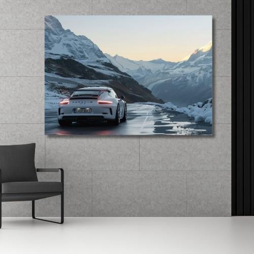 لوحة جدارية فنية مطبوعة - سيارة بورش