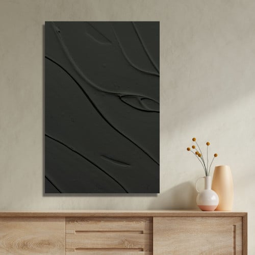 لوحة جدارية كنفاس مطبوعة وديكور فن تجريدي - لون أس...