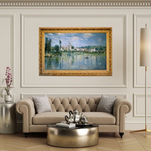 لوحة جدارية كلاسيكية مطبوعة ومغلفة بالزجاج - الفنا...