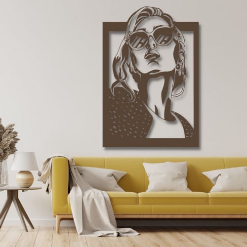 منحوتة خشبية لوحة ديكور نقشة امرأه