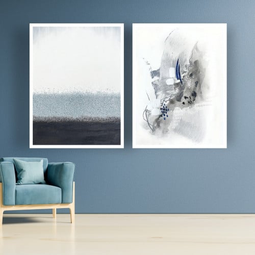 طقم من لوحتين جدارية مطبوعة للمكتب