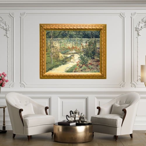 لوحة جدارية كلاسيكية مطبوعة ومغلفة بالزجاج - الفنا...