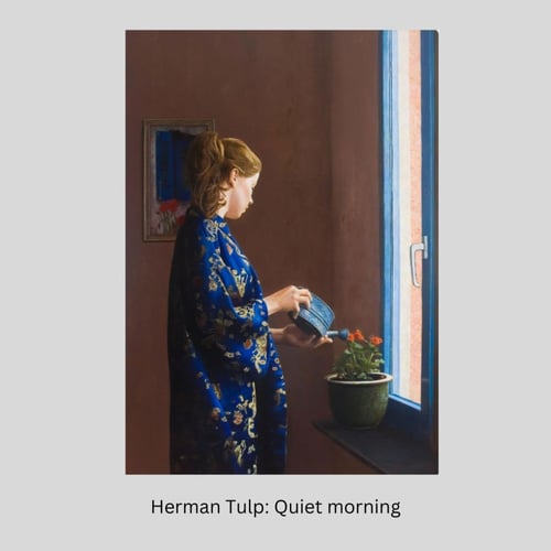 لوحة جدارية كلاسيكية مطبوعة ومغلفة بالزجاج - الفنا...