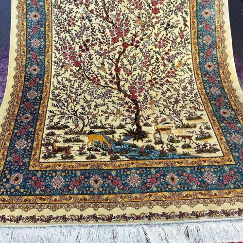 سجاد و زولية غزل يدوي حرير ايراني من مدينة قم - ال...