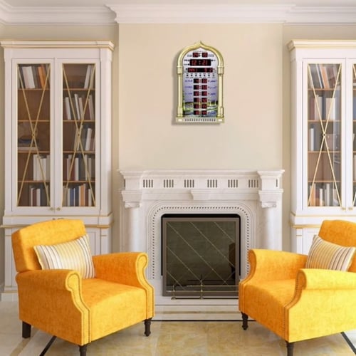 ساعة حائط وطاولة رقمية بلغتين من الحرمين - مناسبة...