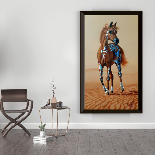 الخيل - لوحة جدارية مطبوعة فنية وديكور