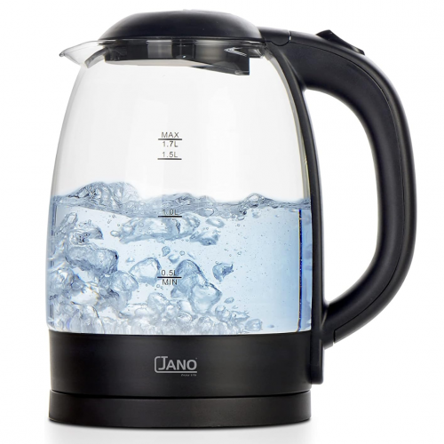 غلاية كهربائية زجاجية بقاعدة دوارة من جانو - سعة 1...