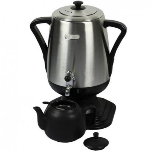 سماور غلاية مع ابريق من السيف استيل اسود - JN1893