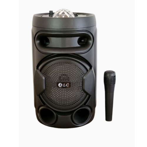 سماعة ومكبر صوت قابل للشحن مع انارة من دي ال سي -...