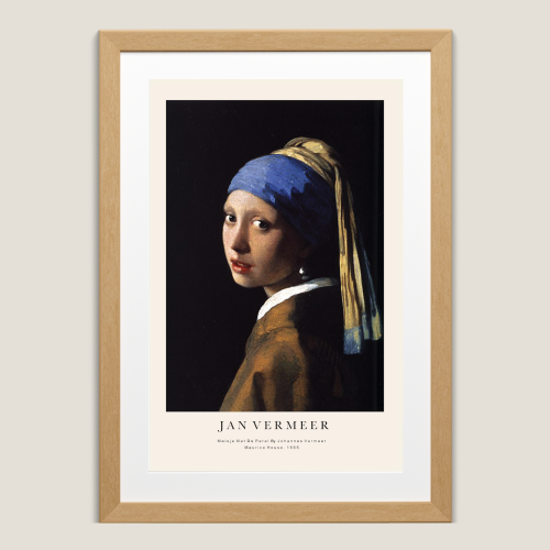 لوحة جدارية مطبوعة للفنان جان ڤيرميير 1665