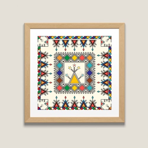 جدارية طقم من 3 لوحات مطبوعة - ديكور تراثي كانفاس...