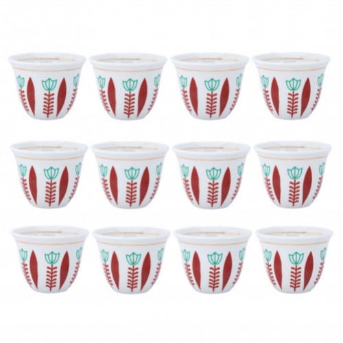 فناجيل السيف قهوه 12 حبة احمر - عدة مقاسات