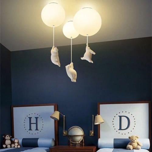 انارة سقف معلقة دب مع كرة مضيئة حجم كبير - 25*45 س...