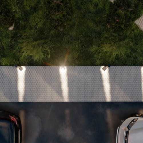 انارة خارجية -عامود انارة حدائق مربع بزاوية مفتوحة...