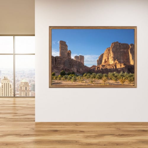 لوحة جدارية مطبوعة وديكور منطقة العلا