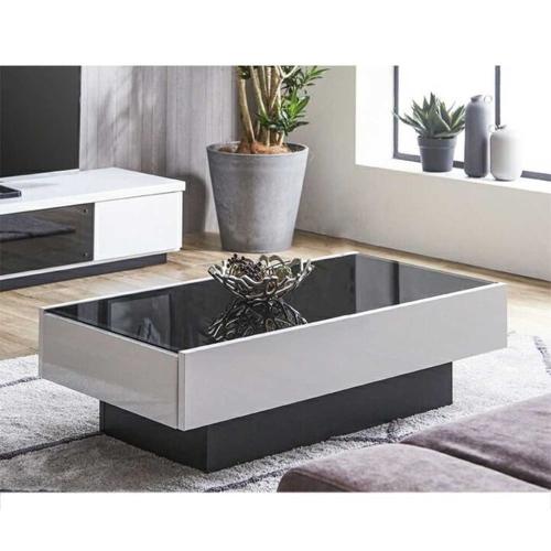 طاولة وسط رمادي فاتح واسود - مقاس 120 * 70 * 45