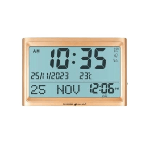 ساعة مكتبية وجدارية رقمية اصدار حديث من الحرمين -...