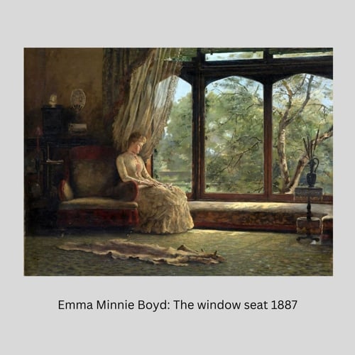 لوحة جدارية كلاسيكية مطبوعة ومغلفة بالزجاج - الفنا...