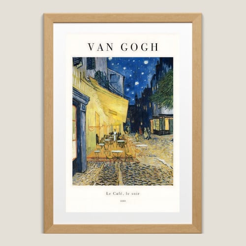 لوحة جدارية مطبوعة لڤان جوخ الكافيه