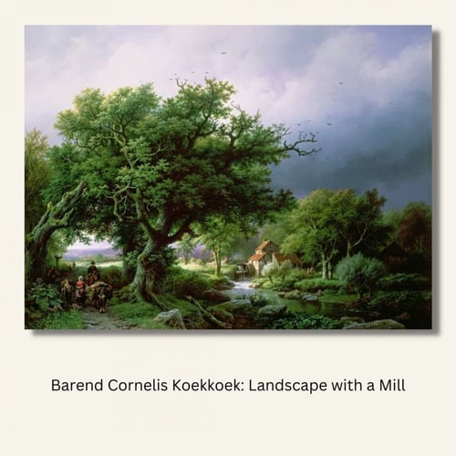 لوحة جدارية كلاسيكية مطبوعة ومغلفة بالزجاج - الفنا...