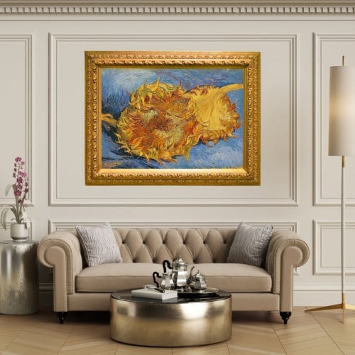 لوحة جدارية كلاسيكية مطبوعة ومغلفة بالزجاج - الفنا...