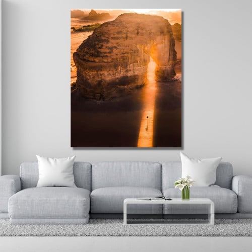 لوحة جدارية مطبوعة على لوح خشب MDF بنقش منطقة العل...