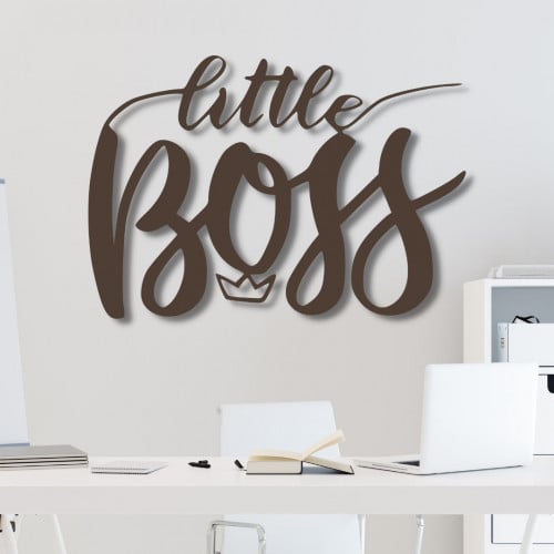 منحوتة خشبية لوحة ديكور نقشة Little Boss