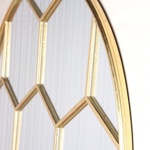 مراية دائرية علي شكل خلية نحل من المعدن مقاس 92 سم...