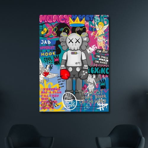 لوحة جدارية فنية مطبوعة - KAWS كاوس - بوب ارت
