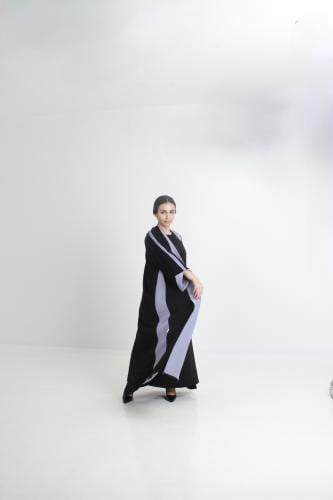 Black & Purple Abaya 002