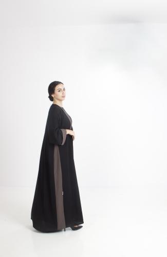 Black & Olive green Abaya 001