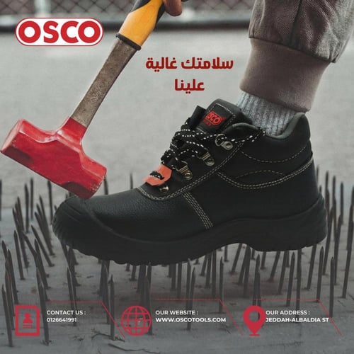 حذاء سلامة للرجال مقاوم للانزلاق وخفيف الوزن وجيد...