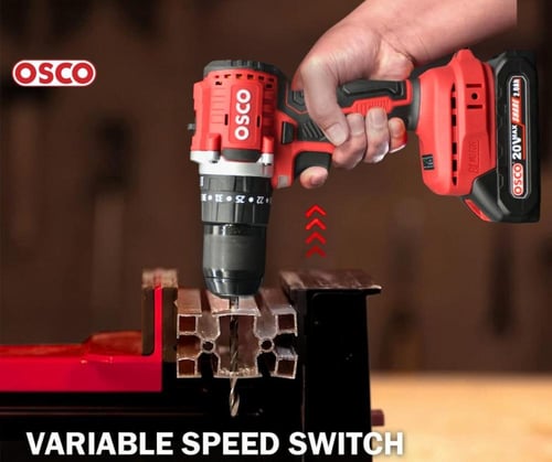 أوسكو دريل بطارية براشليس 20 فولت، مقاس 13 مم، هو...