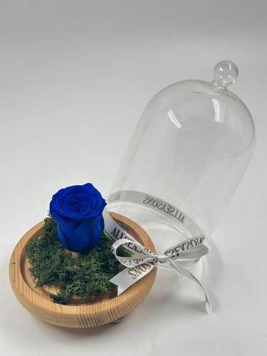 فازة ورد دائم ازرق ( صغير )