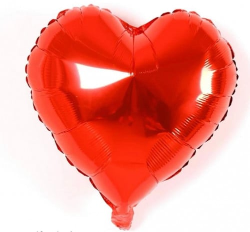 بالون هيليوم قلب احمر وسط ( للحبة )