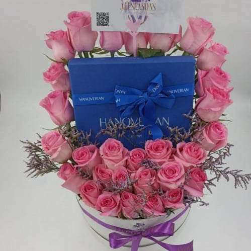 بوكيه ورد بلدي وبوكس شوكولاته